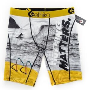 Ethika Nothing Matters Boxer Briefs Mens Medium Underwear Surfer Surf Yellow